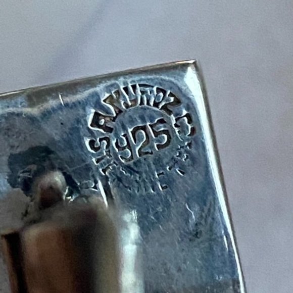 Sterling Silver A. Munoz Taxco Abalone Cuff Links - Picture 6 of 16